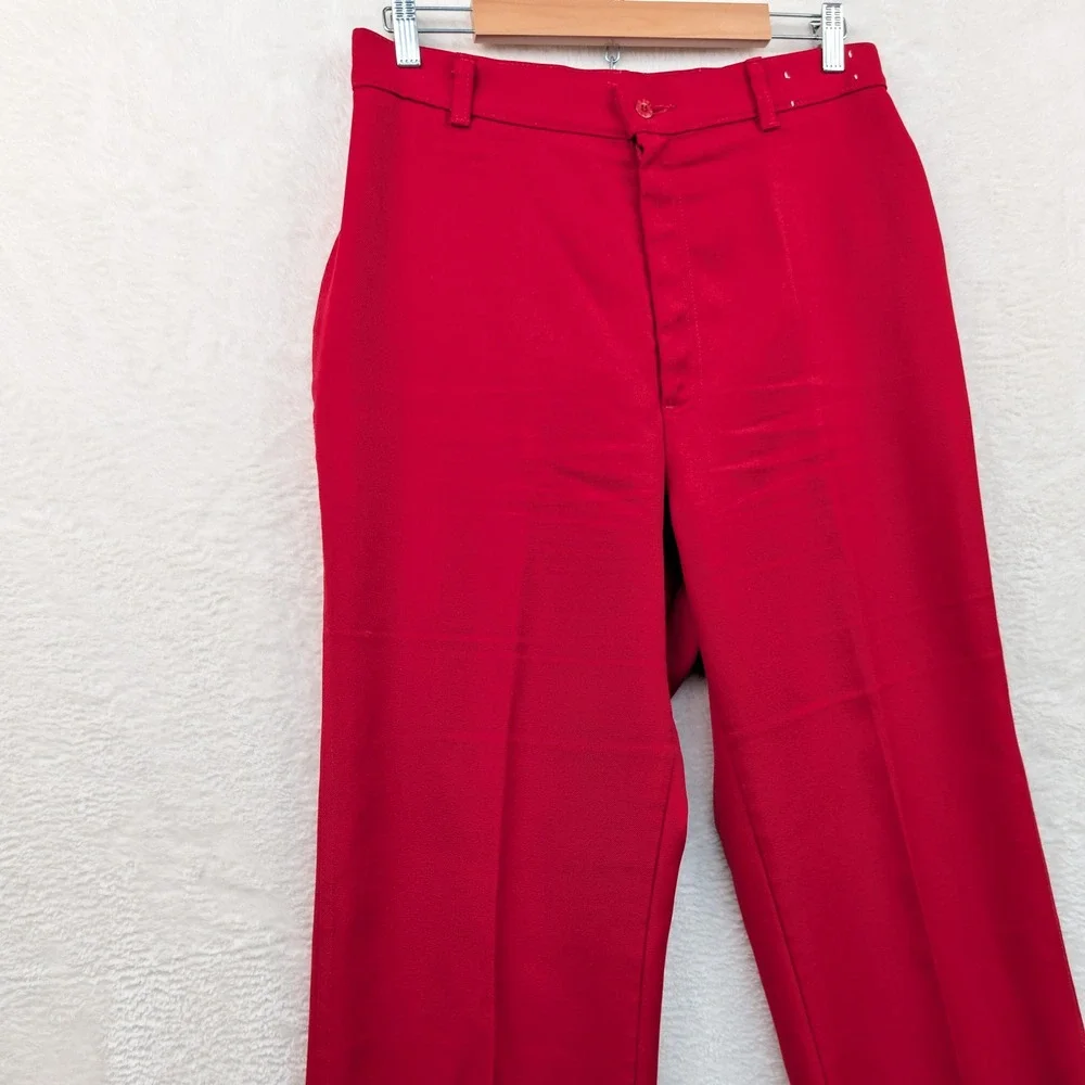 VTG Levi's Pants Men's 34x32 Red Wide Leg Bell Bottoms White Tab Disco Flare 70s